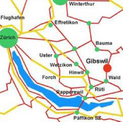 Z&uuml;rich-Uster-Pf&auml;ffikon-Bauma-Gibswil